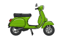 Scooter Vespa Green (1)